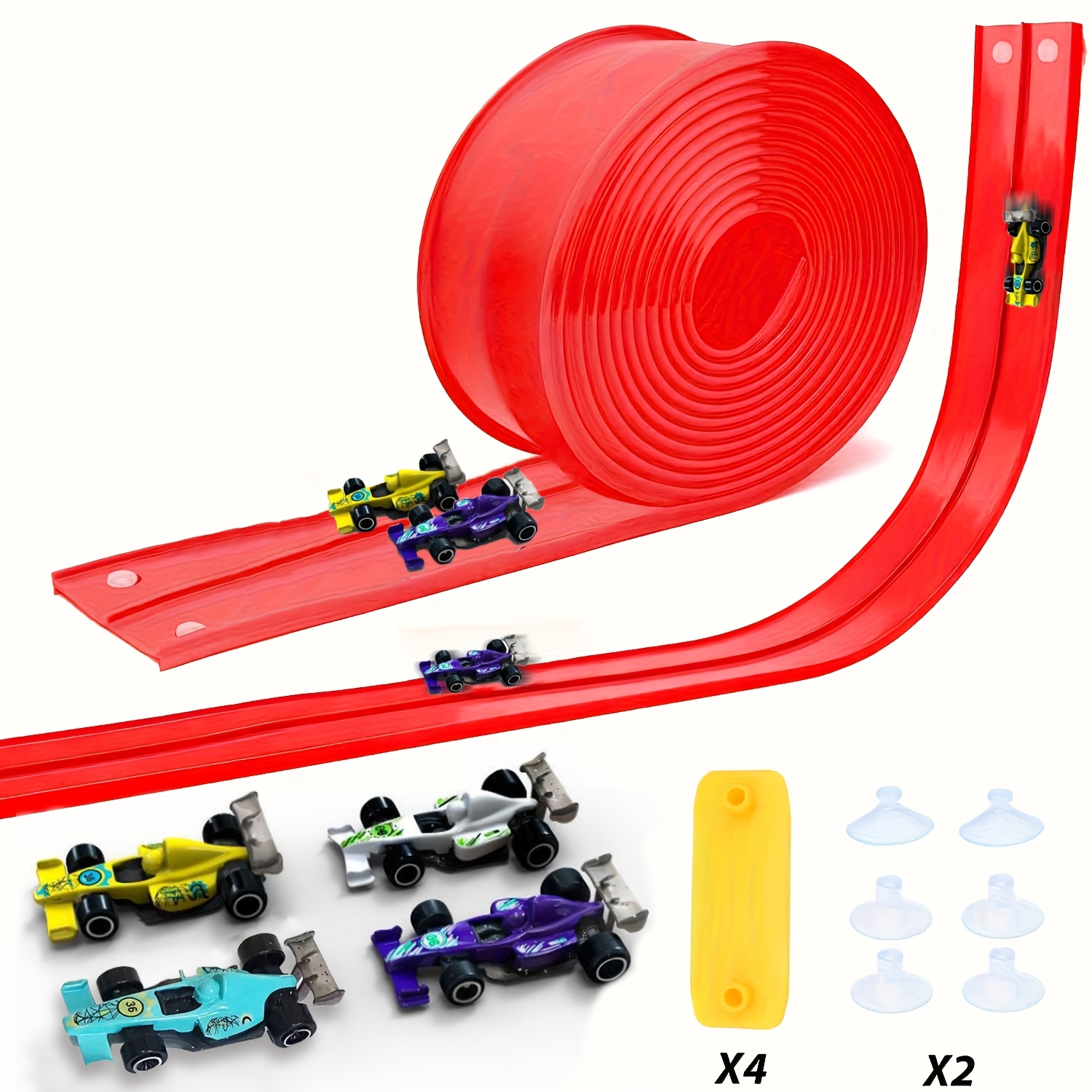 Kids Educational Device - Esnek Bükülebilir Yarış Pisti Oyuncak 4m